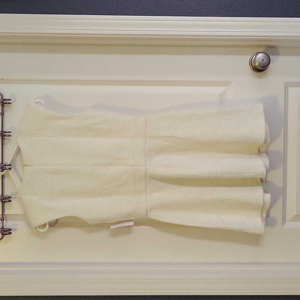 Mango Textured Mini Dress In Off White 4 NWT - Picture 8 of 11